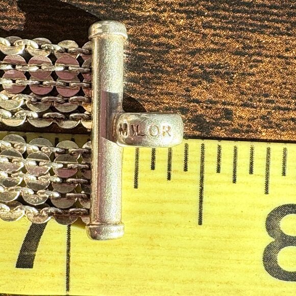 Milor Sterling Silver 925 Ten Strand Circle Link Chain Bracelet Size 7.5" Length - Picture 9 of 12